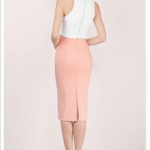 Tobi Grace Peach Midi Skirt Size Large